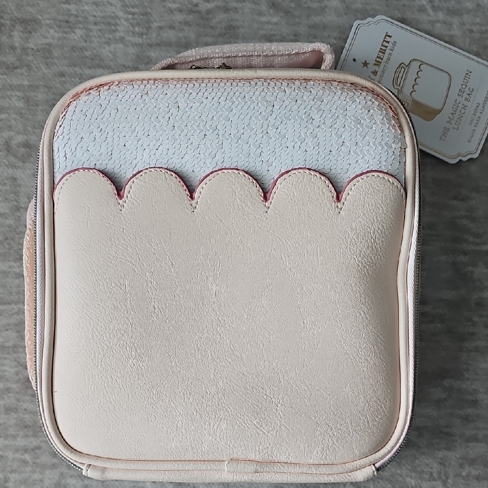 Pottery Barn Kids Pink and White Scalloped Bag